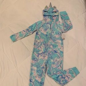 Multicolor unicorn onesie